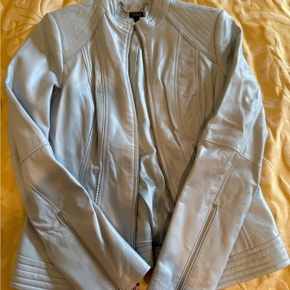 G.I.L.I. Light Blue Leather Jacket
